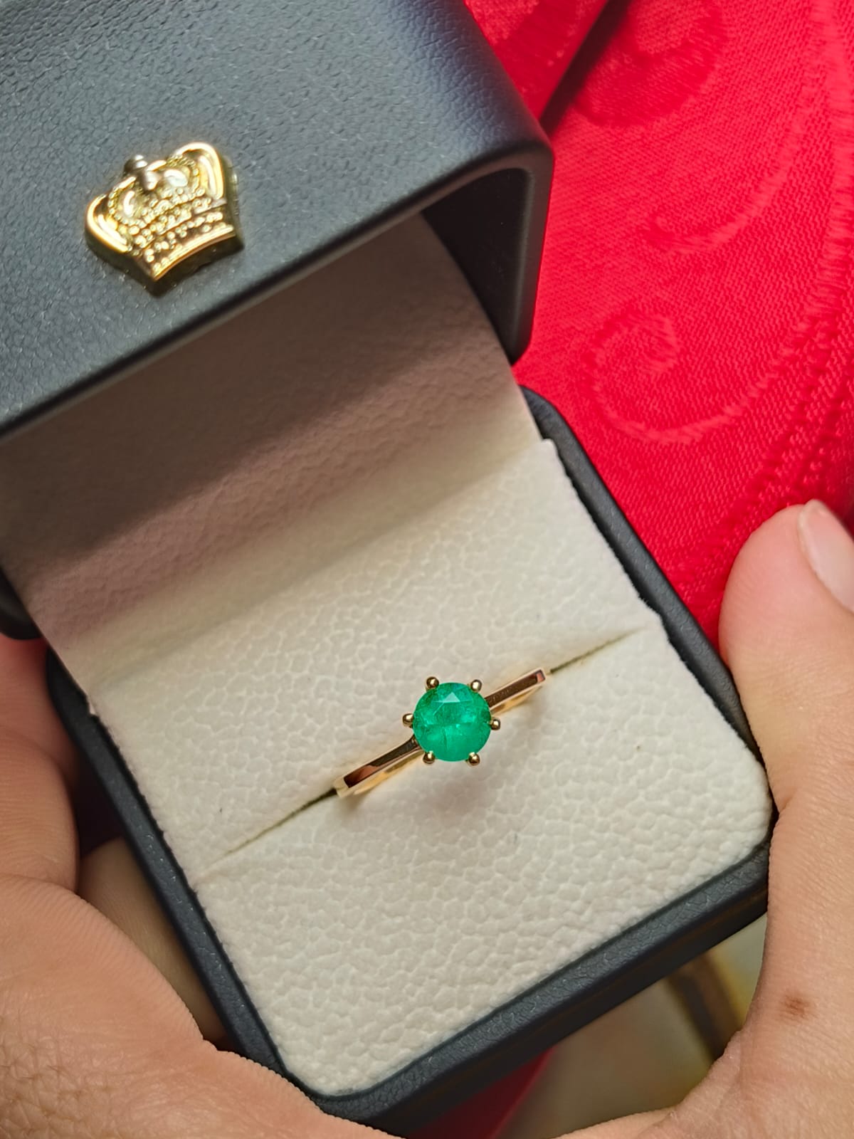 🌿Anillo Espíritu de Boyacá – Esmeralda Natural Colombiana en Oro 18k