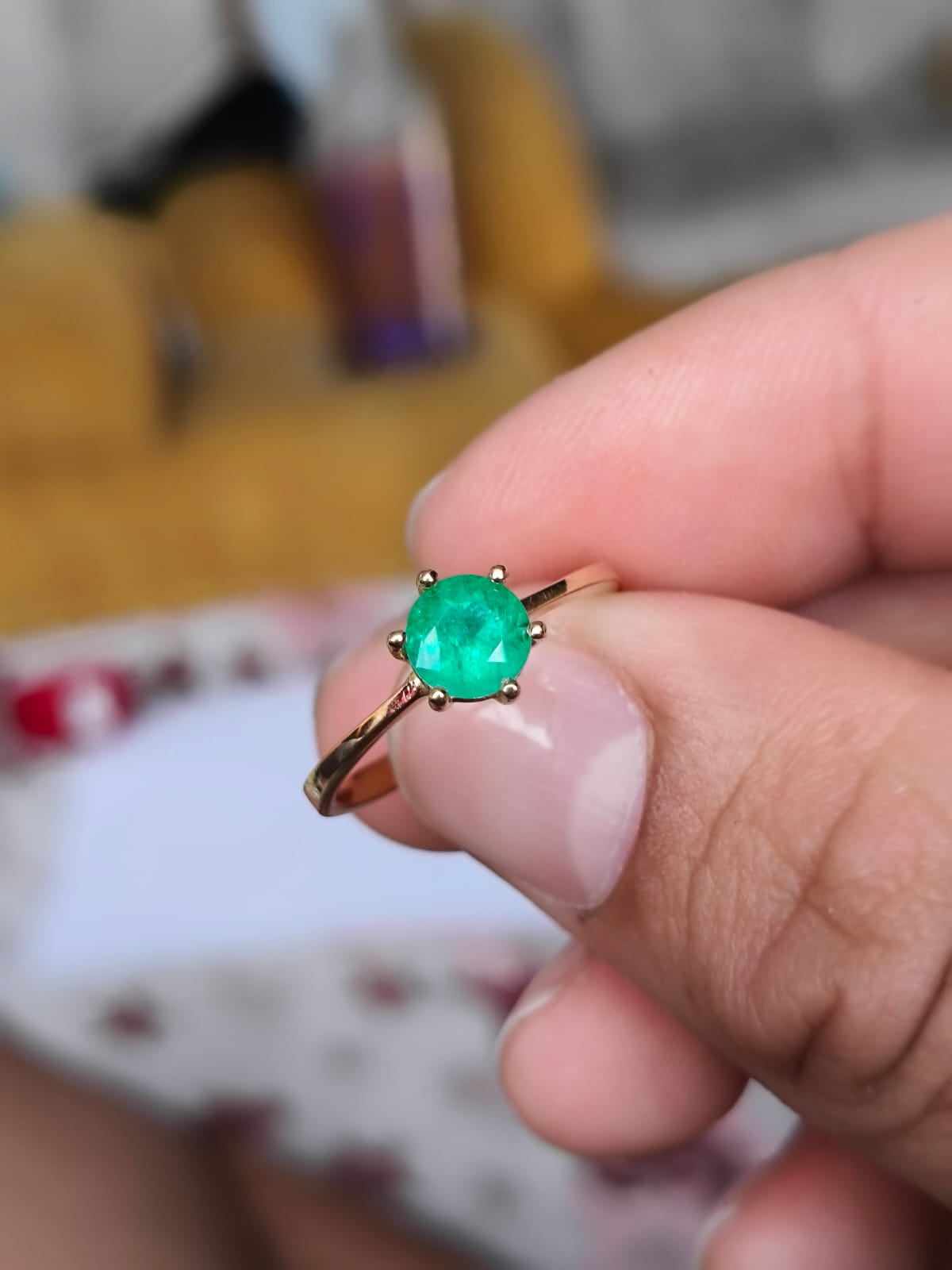 🌿Anillo Espíritu de Boyacá – Esmeralda Natural Colombiana en Oro 18k