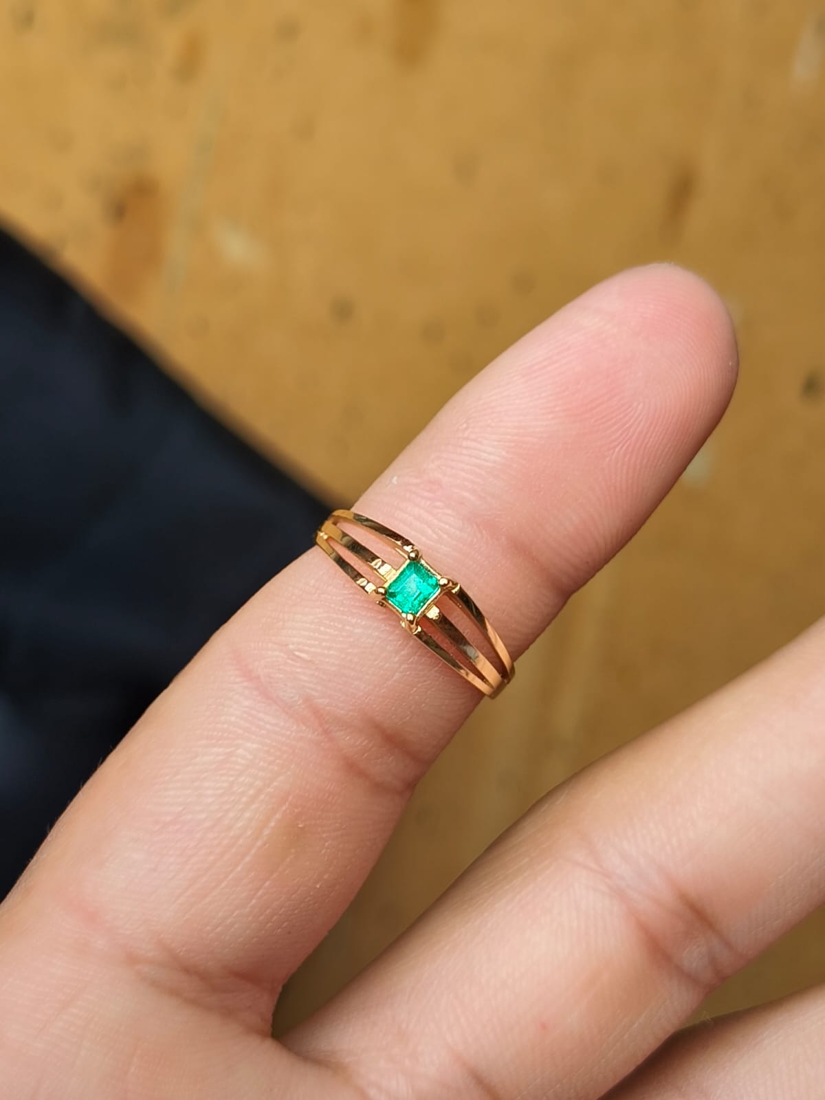 🌿Anillo JardÃn Esmeralda – Esmeralda Colombiana Oro 18k