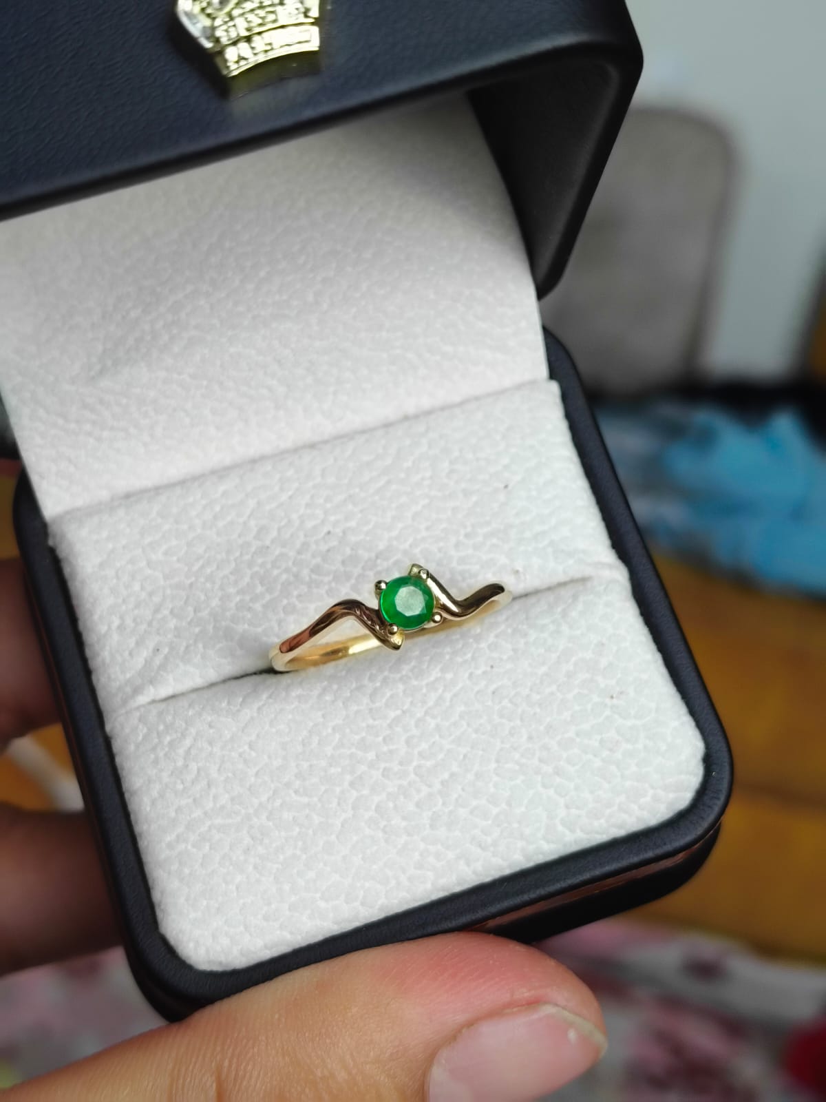 🌿Anillo Espíritu de Boyacá – Esmeralda Colombiana Oro 18k