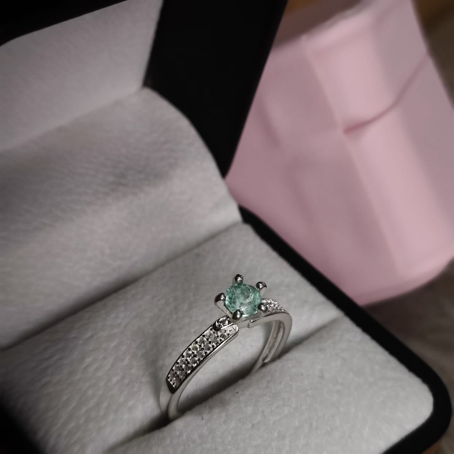 Anillo Eco Andino en Plata 925 con Esmeralda Colombiana