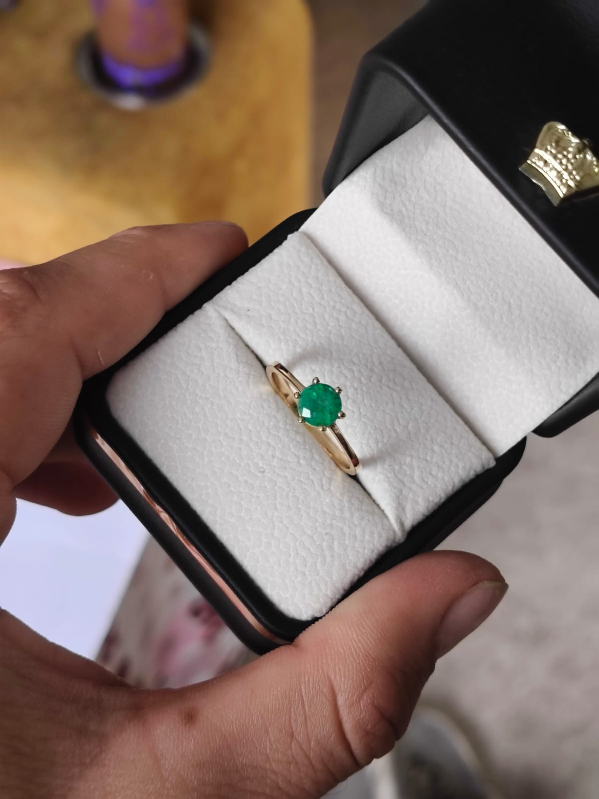 🌿Anillo Espíritu de Boyacá – Esmeralda Natural Colombiana en Oro 18k