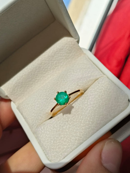 🌿Anillo Espíritu de Boyacá – Esmeralda Natural Colombiana en Oro 18k