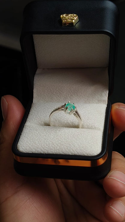 Anillo Alma Esmeralda en Plata 925 con Esmeralda Colombiana